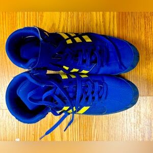 Adidas HVC 2 Mens Size 7.0 Blue Yellow Athletic Boxing Wrestling Sneaker. Used.